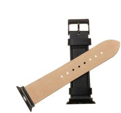 FIXED Apple Watch Bőrszíj - 38/40/41 mm, Fekete (FIXLST-436-BK)