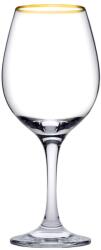 Pasabahce Amber Borospohár Szett - 365 ml, 6 db, Aranyszélű