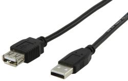 USB 2.0 A-A hosszabbító kábel fekete 75cm