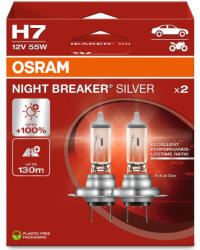 OSRAM Night Breaker Silver H7 +100% 2db/csomag (64210NBS-2HB)