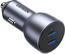 UGREEN Car charger Ugreen CD213, 2x USB-C, 36W (gray) (70594) - scom