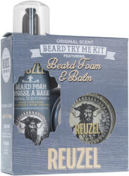 REUZEL Original Scent Beard Try Me Kit set cadou pentru bărbati hydratační balzám na vousy Beard Balm 35g + pěnový kondicionér na vousy Beard Foam 70ml