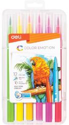 DELI Color Emotion 12db-os vegyes színű ecsetfilc készlet DEC10304 (DEC10304)