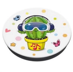 Popsockets telefontartó készülékre ragasztható, kaktusz, FEHÉR 70114 (70114)