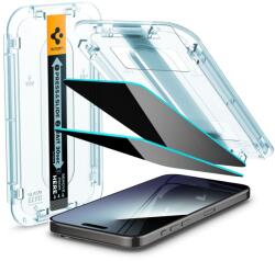 Spigen EZ FIT képernyővédő üveg 2db (2.5D, betekintés védelem, 0.2mm, 9H + segédkeret) ÁTLÁTSZÓ AGL06894 (AGL06894)