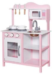 Ginger Home Bucătărie din lemn pentru copii Ginger Home - Cu accesorii, roz (W10C404I) Bucatarie copii