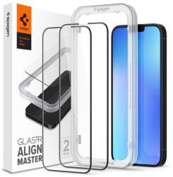 Spigen ALM FC képernyővédő üveg 2db (2.5D, extra karcálló, 9H, ultravékony, színkiemelés) FEKETE AGL03387 (AGL03387)