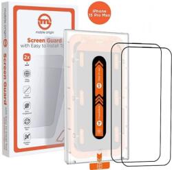 Mobile Origin Orange Screen Guard iPhone 15 Pro Max with easy applicator 2 pack SGA-F-I15PROMAX-2PK (SGA-F-I15PROMAX-2PK)