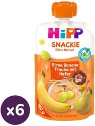 Hipp Snackie körte-banán-szőlő zabbal 12 hó+ (6x120 ml) (DA84500)