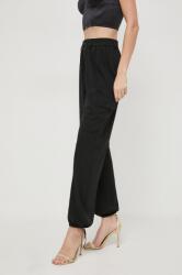 Twinset pantaloni femei, culoarea negru, drept, high waist PPYH-SPD05G_99X