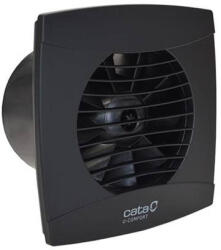 CATA UC-12 Hygro fekete ventilátor utószellőztető és páraérzékelő funkcióval, fordulatszám állítási lehetőséggel, pillangószeleppel (01302200) - buildin