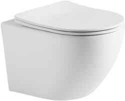 Cerano Verde, függő WC csésze Peremnélküli 490x360x370 mm + UF wc ülőke, fehér matt, CER-CER-417353 (CER-CER-417353)