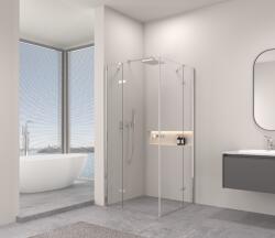 Erga Bern Dupla, zuhanykabin 2 szárnyas ajtókkal 90 (ajtó) x 120 (ajtó) x 195 cm, 6mm átlátszó üveg, króm profil, ERG-V02-BERN-D090D120-CL-CR (ERG-V02-BERN-D090D120-CL-CR)
