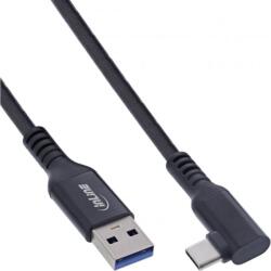 InLine Cablu USB 3.2-A la USB type C T-T drept/unghi 5m Negru, InLine IL35715V (IL35715V)