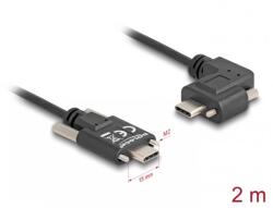 Delock Cablu cu suruburi USB 2.0 type C drept/unghi stanga/dreapta T-T 60W 2m, Delock 80957 (80957)