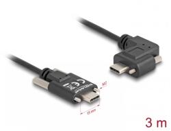 Delock Cablu cu suruburi USB 2.0 type C drept/unghi stanga/dreapta T-T 60W 3m, Delock 80958 (80958)