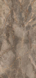 E-tile Lastra - Gresie portelanata XXL rectificata tip marmura Manhattan Earth, 120x260 cm, maro, finisaj lucios (4000000560203)