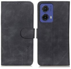 KHAZNEH RETRO Husă rabatabilă pentru Motorola Moto G85 5G neagră