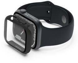 Belkin SCREENFORCE TemperedCurve 2-in-1 Treated Screen Protector + Bumper for Apple Watch Series 7 44mm/45mm- Black (OVG004zzBK-REV)