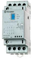 FINDER Installációs kontaktor sorolható 25A 250-440V AC 4-z 24V AC/DC-műk 2mod 22.34. 0.024. 4340 FINDER - 223400244340 (223400244340)