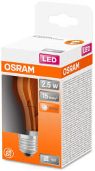 OSRAM Star színes LED körte, narancs, üveg búra, 2, 5W 160lm 1500K E27, átlagos élettartam: 15000 óra, fényszín: narancs LED STAR+ DECO CL A 15 300° 2.5W 1500K E27 ORANGE ( 4058075433960 ) (4058075433