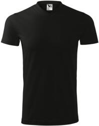 MALFINI Tricou Heavy V-neck - Neagră | M (1110114)