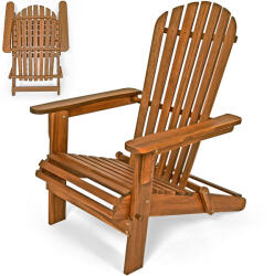 CASARIA ADIRONDACK kerti nyugágy, összecsukható, 69x84x94cm, természetes barna