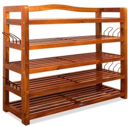 CASARIA RUSTIC cipőtartó polc, 5 polc, 85x26x82cm, természetes barna Casaria