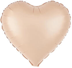 PartyPal Fólia lufi, 18"/45cm, szív, matt karamell