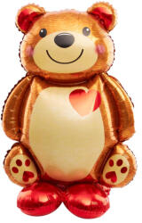 PartyPal Fólia lufi, Mackó, álló, 91 x 65 cm