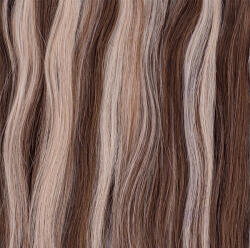 HairExtensionShop Keratinos U-TIP Emberi Póthaj Standard Hőillesztéshez Melírozott 60cm (Szín #6/60) (RUT60660)