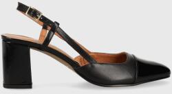 Jonak bőr flip-flop DHAPOP VERNIS/CUIR fekete, magassarkú, nyitott sarokkal, 3300259 - fekete Női 39