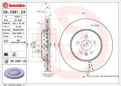 BREMBO féktárcsa BREMBO 09. C981.23 (09.C981.23)