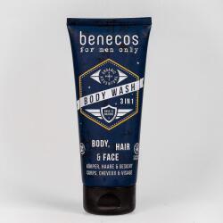 Benecos férfi natúr tusfürdő és sampon - 200 ml