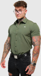 Iron Aesthetics Cămașă elastică Iron Aesthetics Short Slim Stretch, verde: Verde L (P2733A15185)