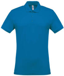 Kariban Férfi galléros piké póló, rövid ujjú, Kariban KA254, Tropical Blue-4XL (ka254tb-4xl)