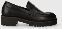 Barbour bőr mokaszin Norma fekete, női, platformos, LFO0672BK51 - fekete Női 40