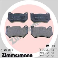 ZIMMERMANN set placute frana, frana disc ZIMMERMANN 22958.170. 1 (22958.170.1)
