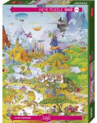 Heye - Puzzle Guillermo Mordillo: Idila lângă lac - 1 000 piese Puzzle