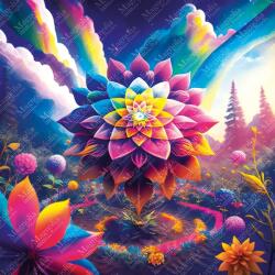 Magnolia - Puzzle Floare de Geometrie Sacră - 1 000 piese Puzzle