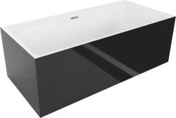 Mexen Nita cadă freestanding 170 x 80 cm, albă/neagră, preaplin cromat - 52091708075-01 (52091708075-01)