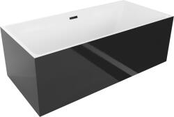 Mexen Nita cadă freestanding 170 x 80 cm, albă/neagră, deversor negru - 52091708075-70 (52091708075-70)