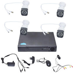 ECH DVR Combo Kit Digitális Kamerarendszer - 4 Csatornás, 4 db Kamerával