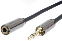 Basekit Cablu Extensie Audio, Basekit, Jack 3.5mm Tata la 3.5mm Mama, 1.5/3/5m, Negru (KJQMF)