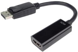 Basekit Adaptor DisplayPort 1.2a (T) la HDMI 2.0 (M), Basekit, Suport 3D, Negru (BK-KPORTAD11)