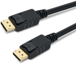 Basekit Cablu Displayport Tata la Displayport Tata Basekit, 4k@60Hz, Dublu Ecranat, Conectori Auriti, Negru, 2/3 m (BK-KPORT5)