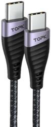 TOPK Cablu de Date TopK AN15, USB Type-C la USB Type-C, 60W, Negru, 1/2 m (A15880310)
