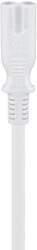 Basekit Cablu Alimentare Euro la IEC 320 C7, Basekit, 230V, 5 Metri, Alb (BK-KPSPM-5W)