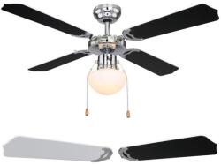 ZEVENTI - Mennyezeti ventilátor NAVAGIO 1xE27/60W/230V fekete/fehér 03805-ZEV (ZV0003)