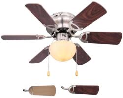 ZEVENTI - Mennyezeti ventilátor GALDANA 1xE27/60W/230V barna/bézs 03802-ZEV (ZV0002)